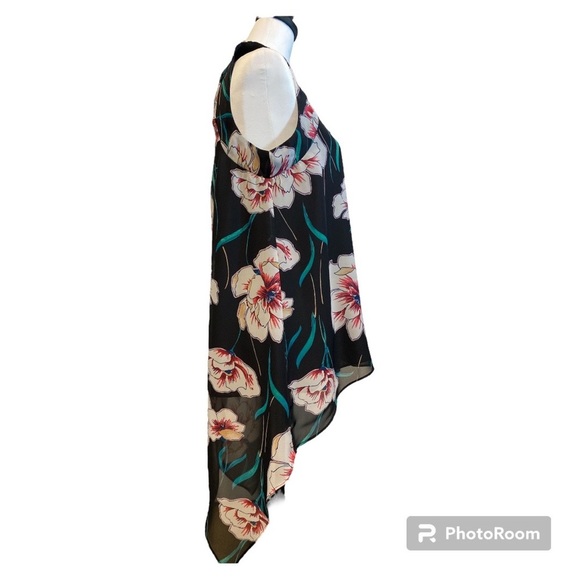 Valerie Stevens Sleeveless Top with Hi-Lo Hem Floral Pattern Size Small‎ - Picture 2 of 11